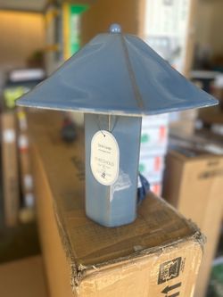 Threshold Studio McGee Ceramic Table Lamp, blue table lamp, tabletop lamp, Studio McGee lamp, ceramic lamp, threshold lamp