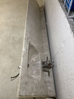 Granite Countertop bathroom sink with faucet