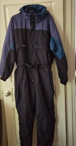 Vintage One-Piece Ski Suit with Hood