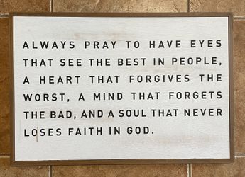 Framed Quote 25x17’