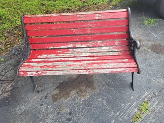 Heavy cast iron bench