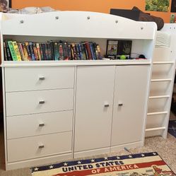 Tiara Kids Twin Loft Bed with Drawers