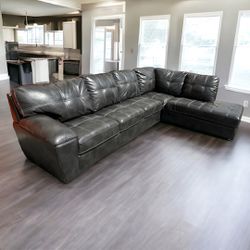 COUCH LEATHER Sectional Sofa   💰$50 Down      🚛DELIVERY AVAILABLE 