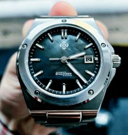 IXDAO Engineer Automatic Black Mother of Pearl (MOP) Dial Watch  DISCONTINUED Model IWC Ingenieur