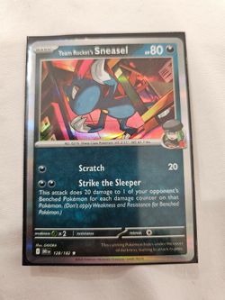 Team Rocket's Sneasel 128/182 Holo Pokémon Card