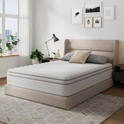 12 Inch King Size Hybrid Mattress, Conveniently Packed in a Box