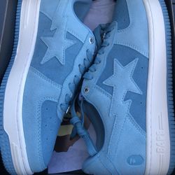 Bape Shoes Size 9.5 Blue Bapestas 