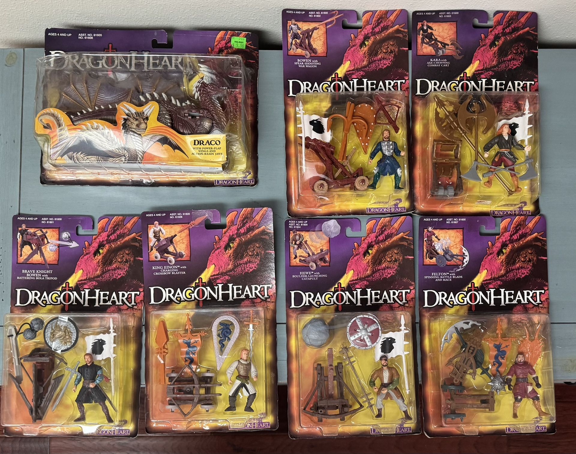 NEW Vintage SEALED Dragonheart 1995 Figures Dragon Draco $60 for All