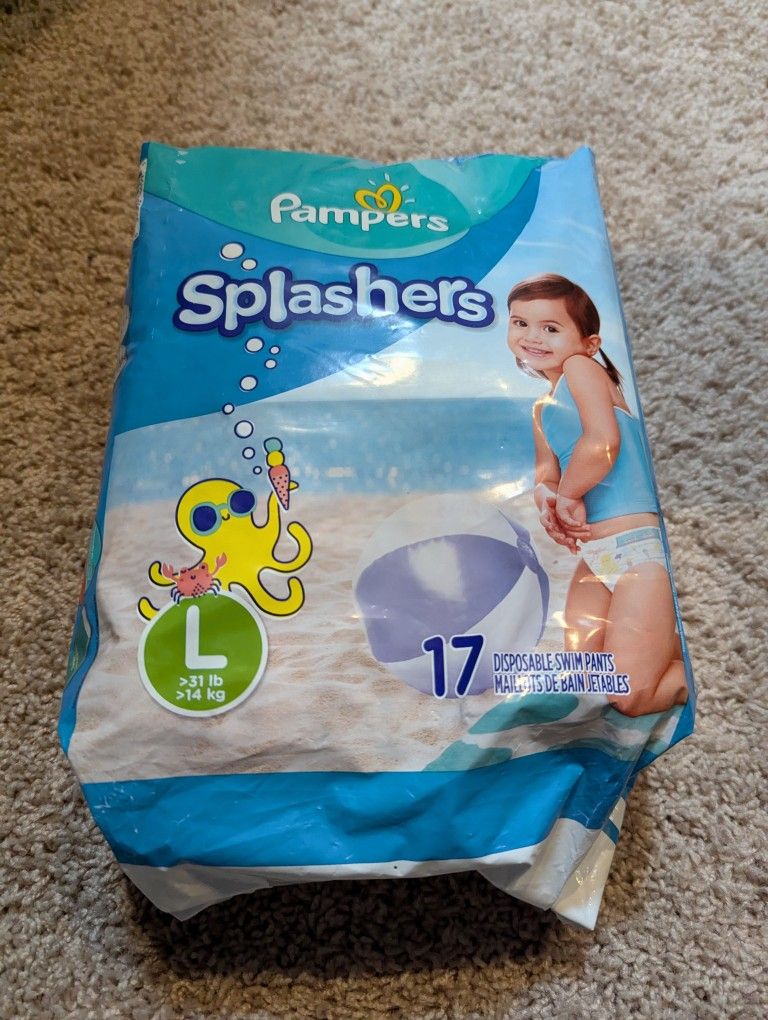 NEW Pampers Splashers Size Large