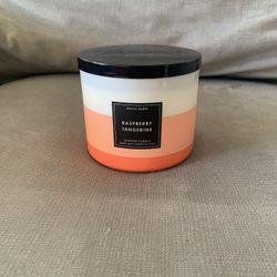 Bath & Body Works White Barn 3 Wick RASPBERRY TANGERINE