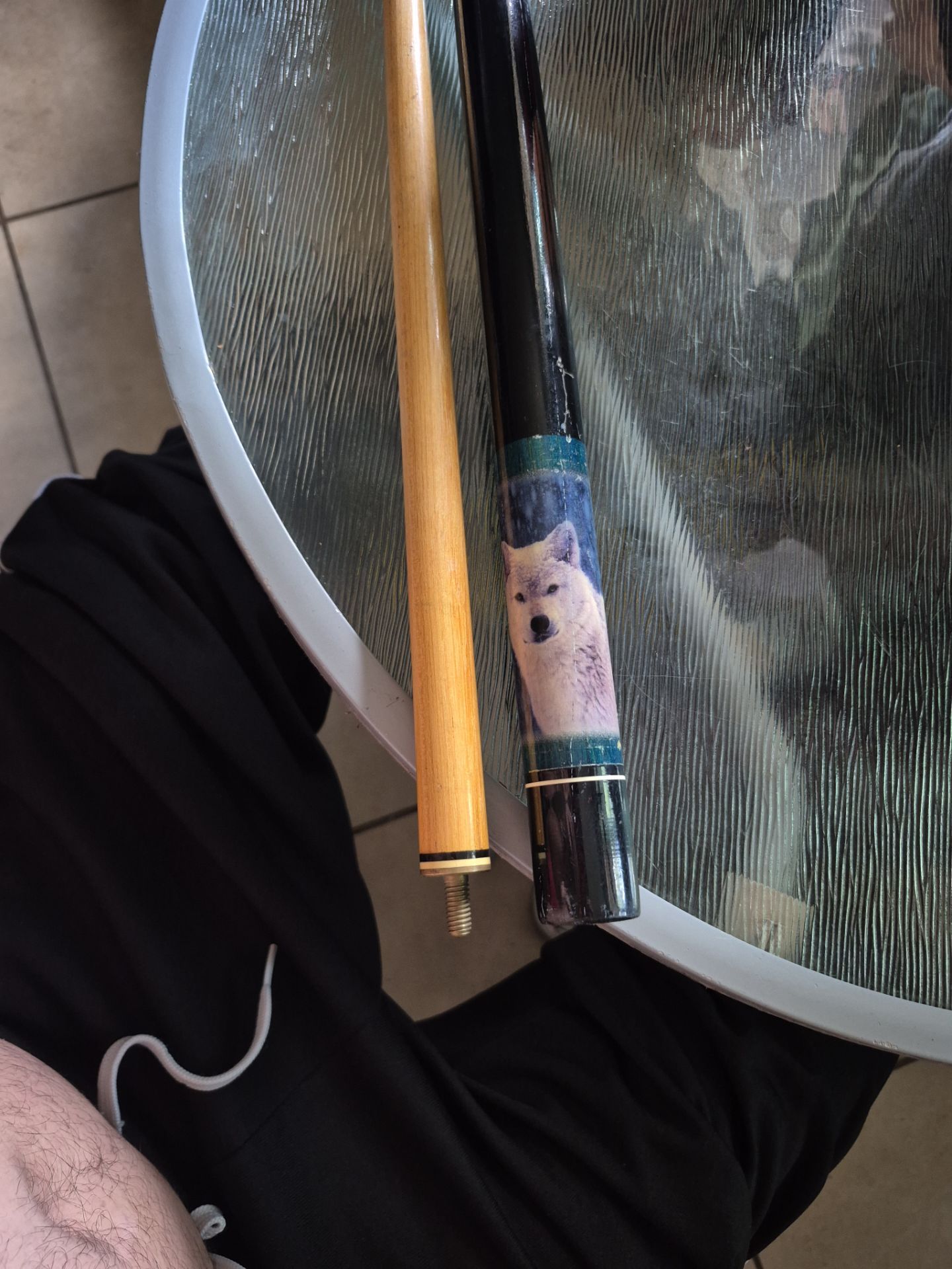 Arctic fox pool cue