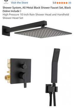 Full Shower System - 10” rainfall head