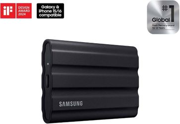 NEW - Samsung T7 Shield Portable SSD 2TB, USB 3.2 Gen 2, Up to 1,050 MB/s Rugged, IP65 Water Resistant