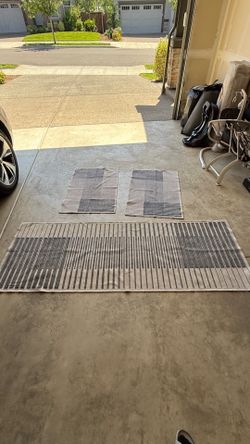 Ruggable Gradasi Grey Rug Set (Runner + 2 Doormats w/ Pads)
