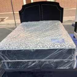 New Full Size Bed Frame With Mattresses Included! Delivery & Setup Available!