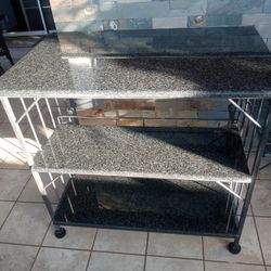 Wrought Iron & Granite Island