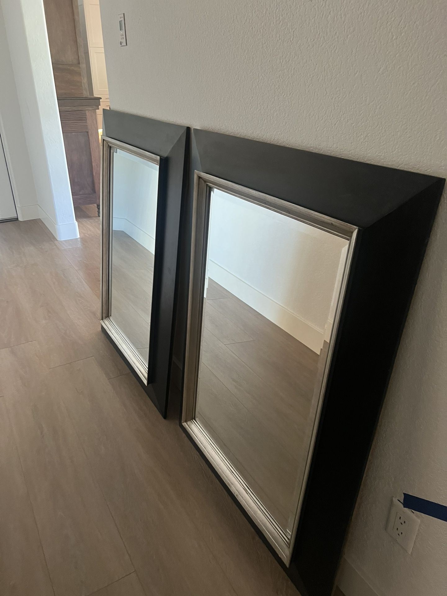 Set Of 2 Large Framed Mirrors