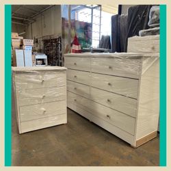 Dresser set/ Eight drawers dresser and nightstand