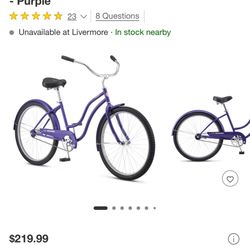 Schwinn Legacy Women's 26" Cruiser Bike - Purple
