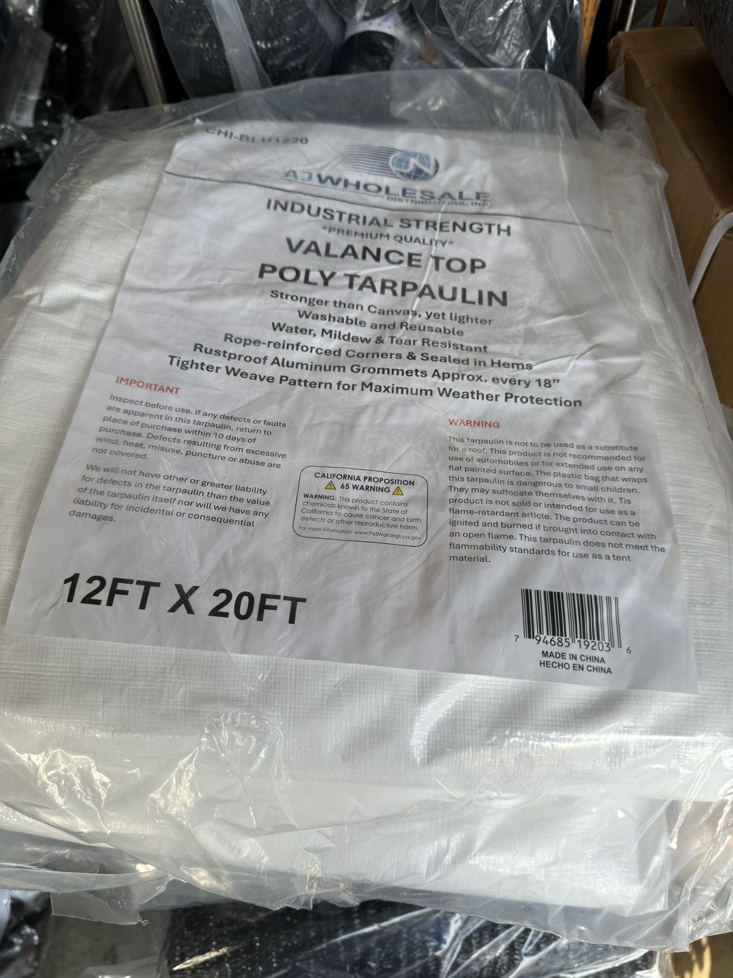 12X20 Valance Tarp