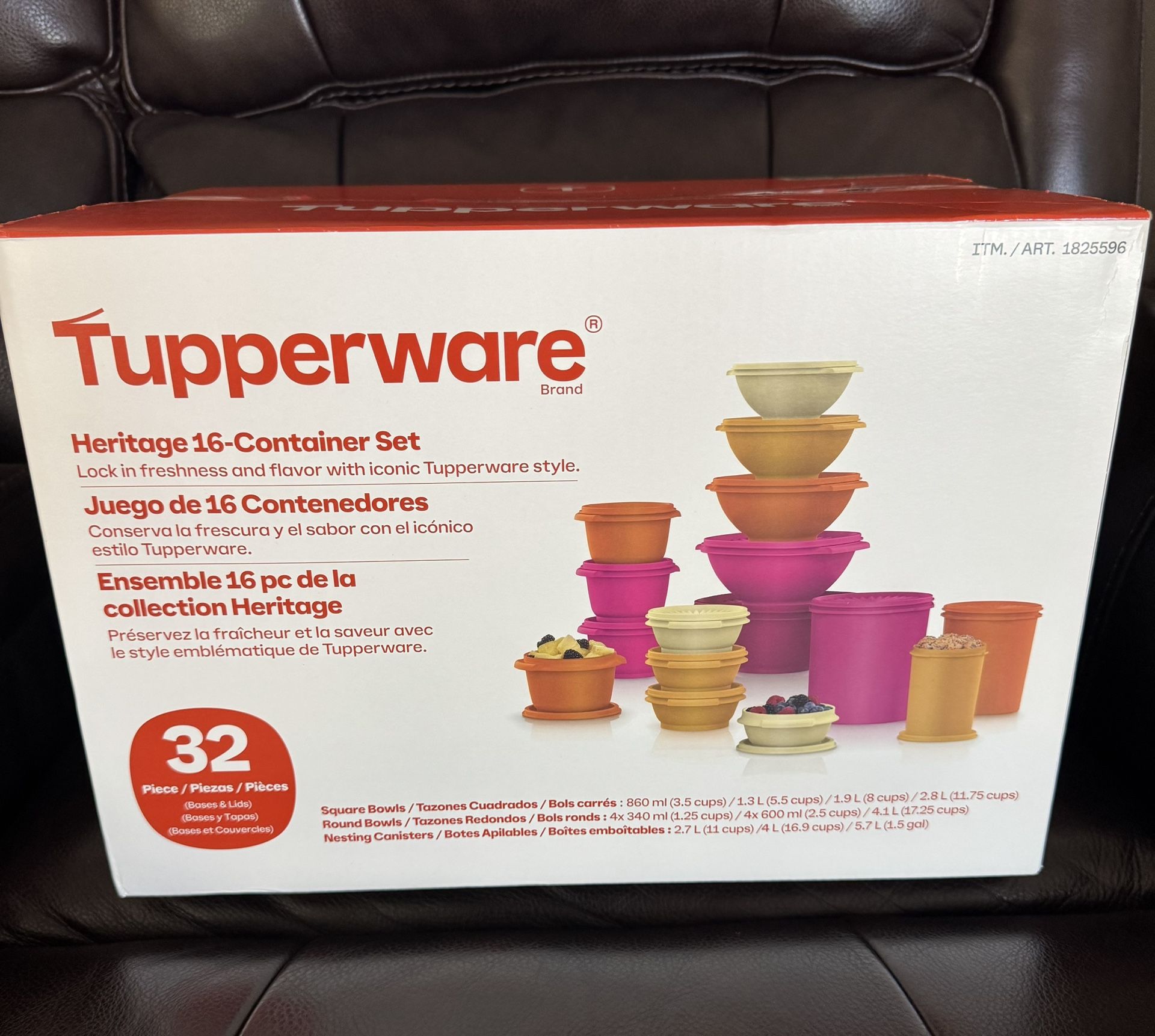 Tupperware Heritage Collection 32 piece Food Storage Container Set