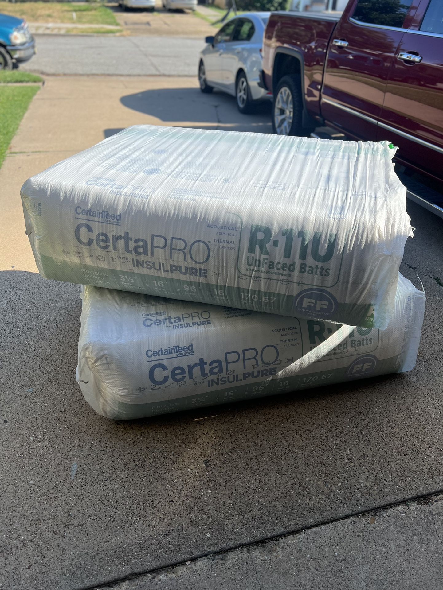 Certapro R11 Unfaced insulation 3 1/2" x 16" x 96" Certainteed Insulpure