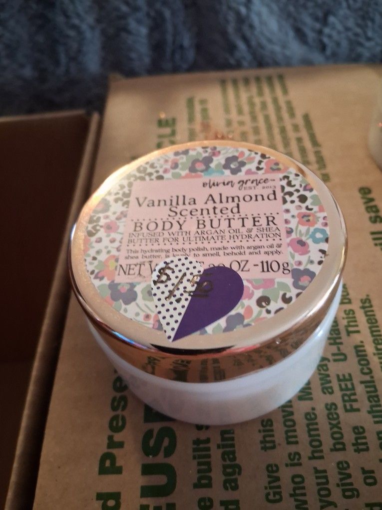 New,  Vanilla Almond Scented Body Butter