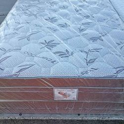 Brand New Queen Size Pilllowtop Mattress Included Box Spring. 