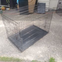 Big Folding Dog Kennel Doghouse Cage With Drip Tray 