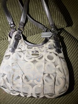 Gray Coach Shoulder Bag 