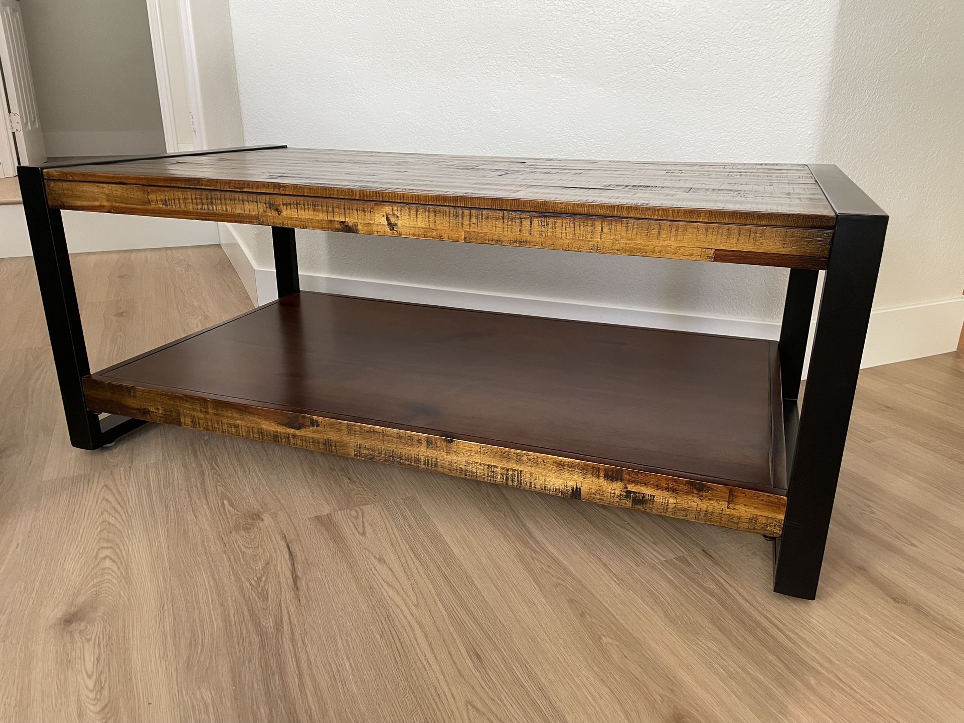 Crysta Solid Wood Top Coffee Table