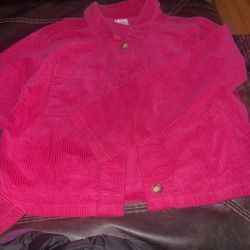 Pink Girl Corduroy Jacket $5