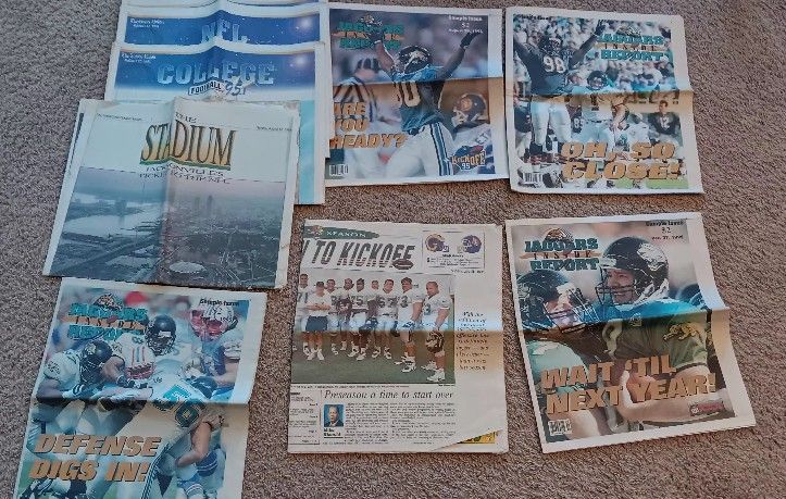 8 Vintage 1(contact info removed) Jacksonville Jaguar Newspaper