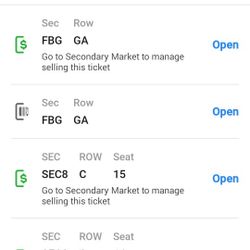 Marlins Tix 🎫🎟 For This Wednesdays Game Vs The Braves