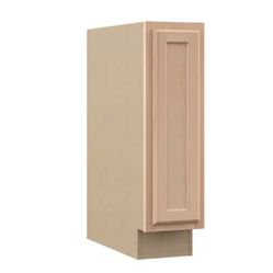 Hampton Bay 9” Base Kitchen Cabinet – Recessed Panel, Unfinished (Assembled)