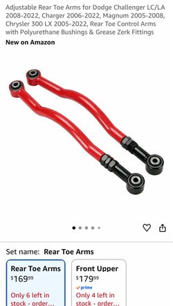 Adjustable Rear Toe Arms for Dodge Challenger LC/LA 2008-2022, Charger 2006-2022, Magnum 2005-2008, Chrysler 300 LX 2005-2022, Rear Toe Control Arms w