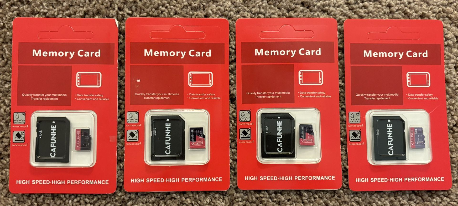 Cafunhe Memory Card 1TB TF Card Class 10 with a SD Card Adapter