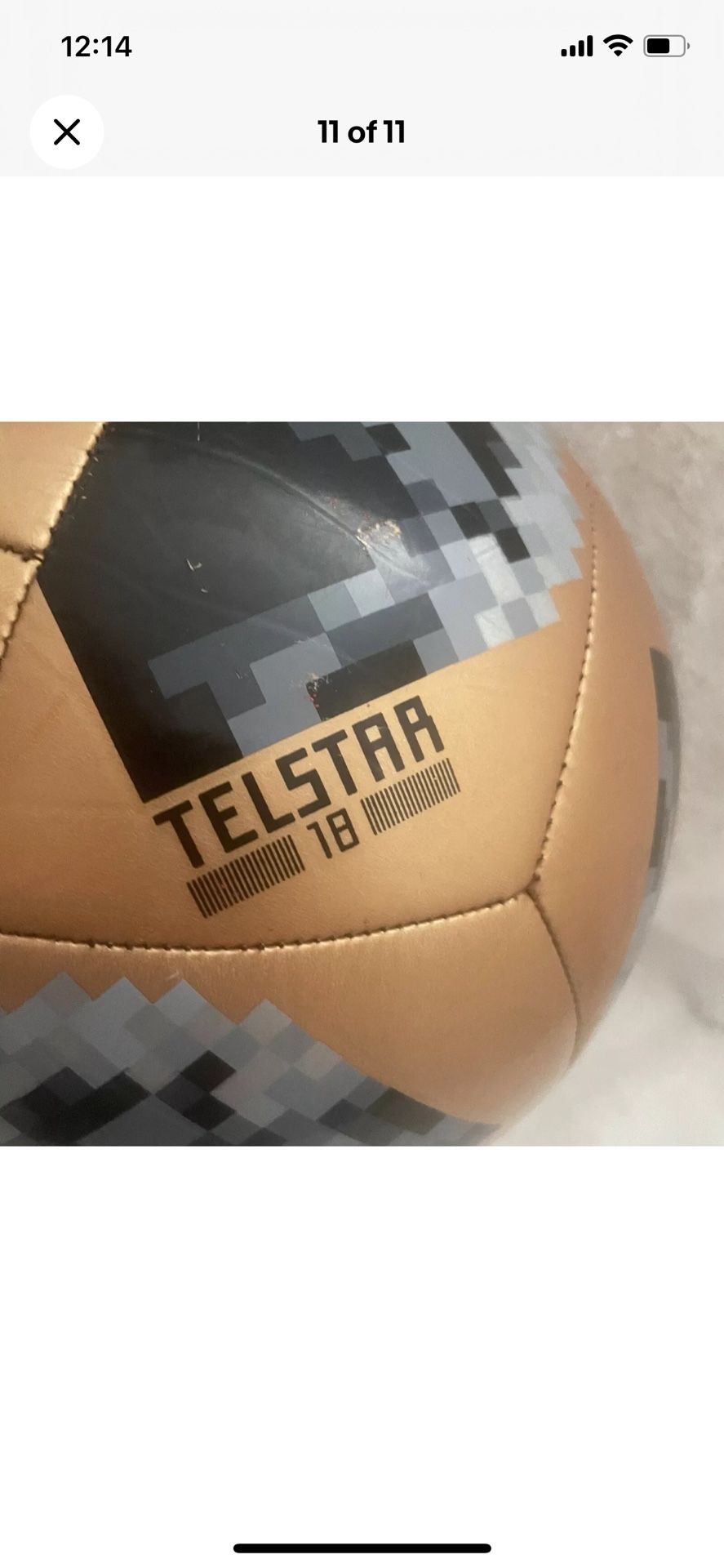 Gold and Black Adidas FIFA World Cup Russia 2018 Glider Match Ball Size 5 Preowned