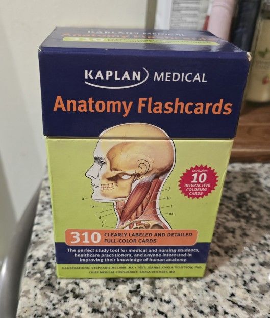 Kaplin Medicals Anatomy Study Flash Cards
