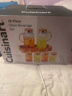 New in box sealed 19 piece Cuisinart drinkware set $30