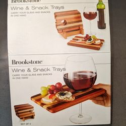 Brookstone Wine & Snack Charcuterie Appetizer Tray Set NEW