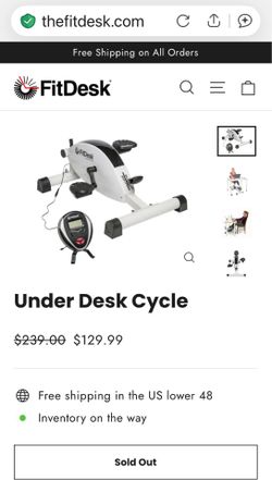 FitDesk under desk cycle