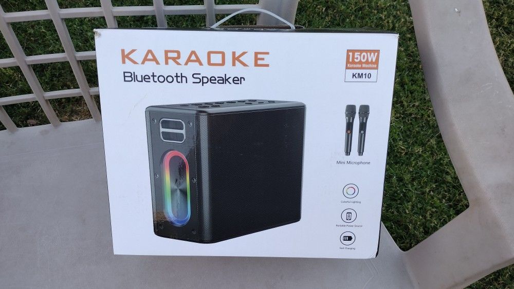 Zeelink Karaoke Machine with Two Wireless Microphones, 150W Powerful Portable Bluetooth Speaker for Party