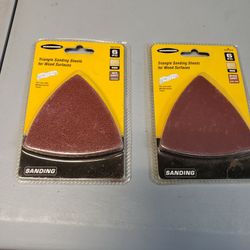 Brand New 2 Pack Triangle Sanding Sheets 60, 240 Grit