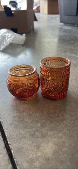 Amber glass Votives