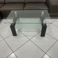 Beautiful Middle Glass Metal Coffee Middle End Table Modern Contemporary 