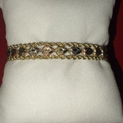 14k Tri Color Bracelet 14.8 G