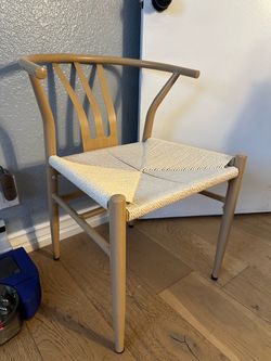 Wishbone Style Dining Chair Natural Wood