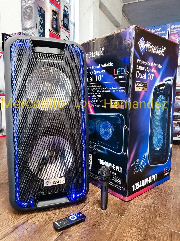 Bocina Bluetooth Party Speaker ⚡️ 7800w - 2 x 10" - Ready For Big PARTIES 🥳 - 🔋+++ - Usb / Aux / Sd Card