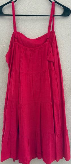 Hot Pink Tiered Mini Sundress